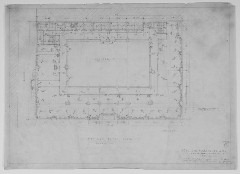 <p>Burnham Brothers, The Engineering Building S.W. Cor. Wacker Drive &amp; Wells St. Chicago, 1927. Graphite on tracing paper. Collection of DePaul Art Museum, gift of funds from the Richard H. Driehaus Charitable Lead Trust, 2007.175.5.</p>